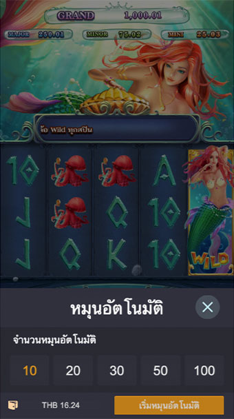 ตัวอย่างการกำหนดรอบสำหรับเล่นสล็อตในรูปแบบอัตโนมัติ