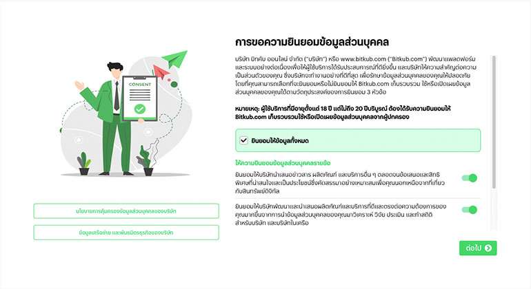 ส่วนที่ 4 การขอความยินยอมข้อมูลส่วนบุคคล